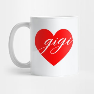 Gigi Script Heart Mug